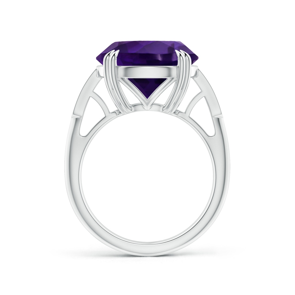13.02-13.12x7.48mm AA GIA Certified Amethyst Knife Edge Ring with Diamonds in 18K White Gold - side 199