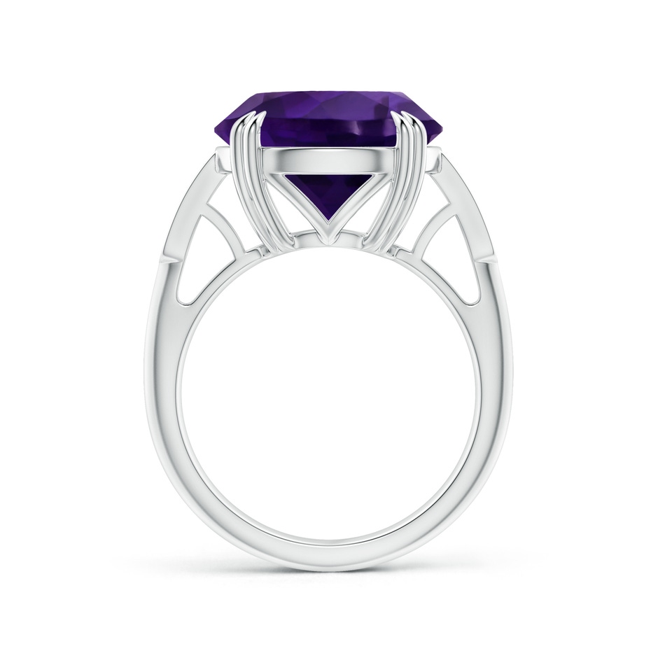 13.02-13.12x7.48mm AA GIA Certified Amethyst Knife Edge Ring with Diamonds in White Gold side 199