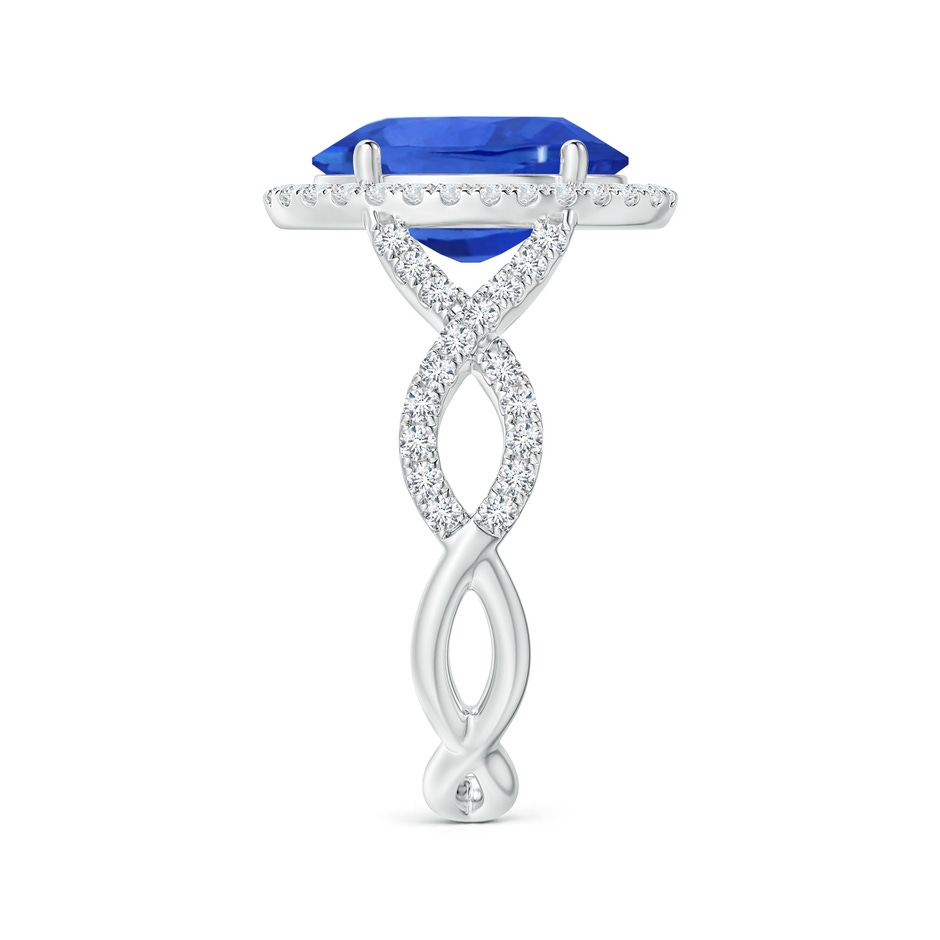 10.04x7.99x5.05mm AAAA GIA Certified Oval Blue Sapphire Floating Halo Engagement Ring in 18K White Gold side 399