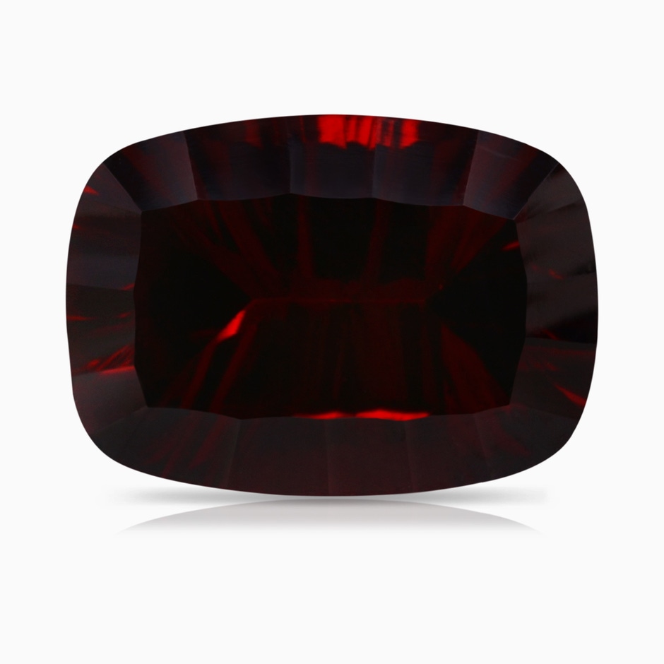 13.86x9.94x6.24mm AAA GIA Certified GIA Certified Rectangular Cushion Garnet Three Stone Ring in P950 Platinum Side 699