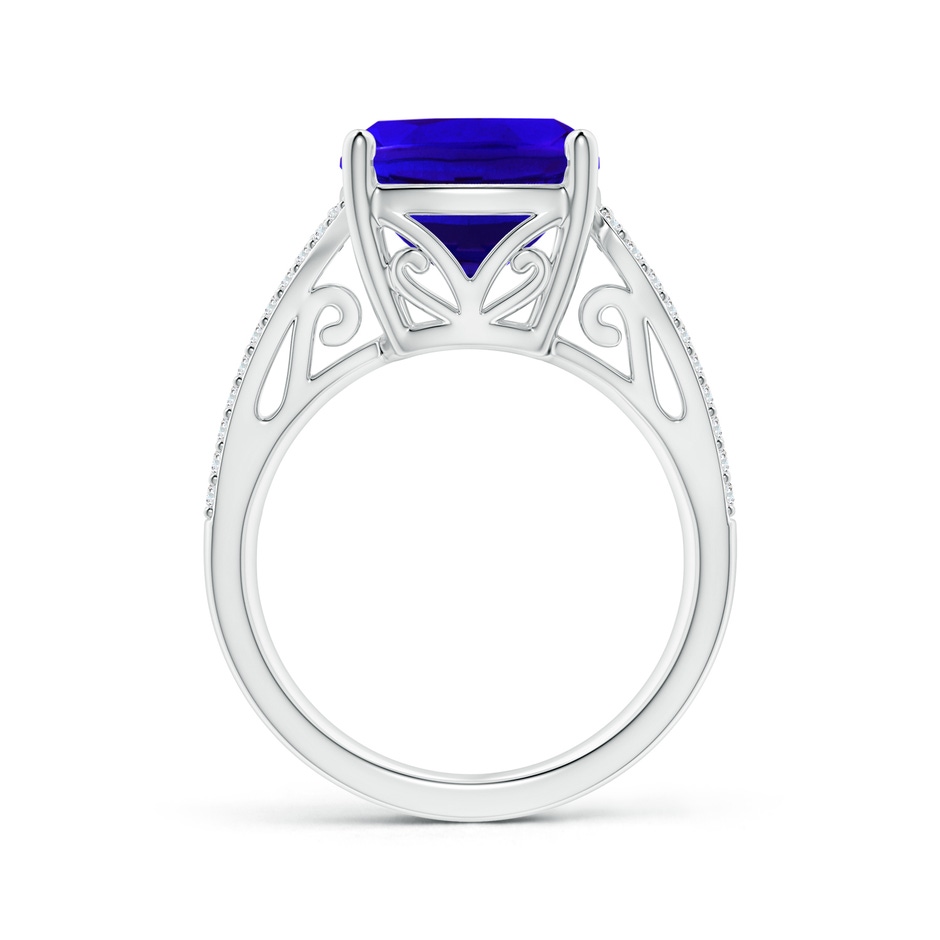 11.97x9.86x6.75mm AAAA Vintage Inspired GIA Certified Cushion Tanzanite Ring in P950 Platinum side 199