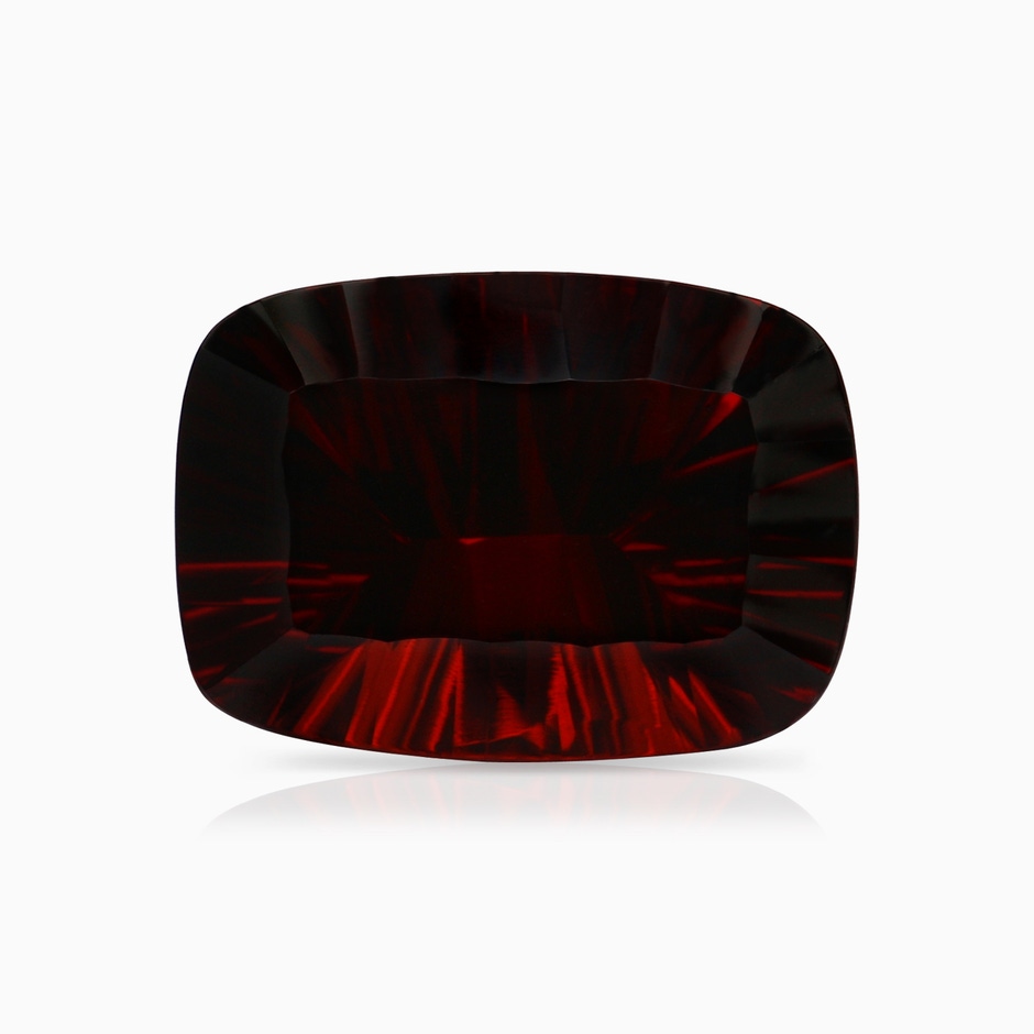 13.95x10.02x6.61mm AAAA GIA Certified Cushion Garnet Halo Ring with Bezel-Set Accents in P950 Platinum stone