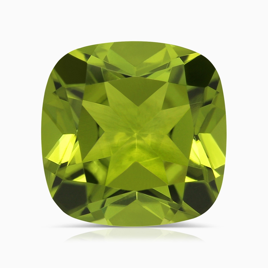 10.12x10.08x6.10mm AAAA GIA Certified Cushion Peridot Ring with Half Moon Diamonds in Rose Gold side 699