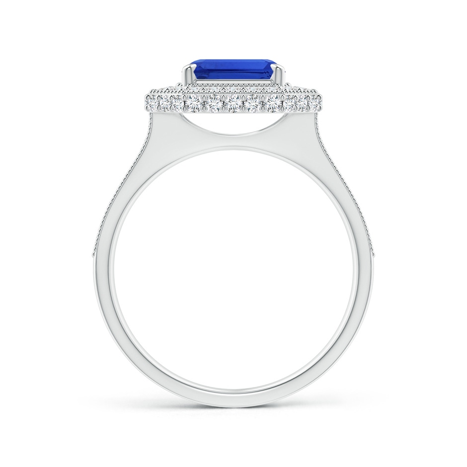 9.62x7.64x4.18mm AAAA GIA Certified Octagonal Blue Sapphire Halo Ring in White Gold side 199