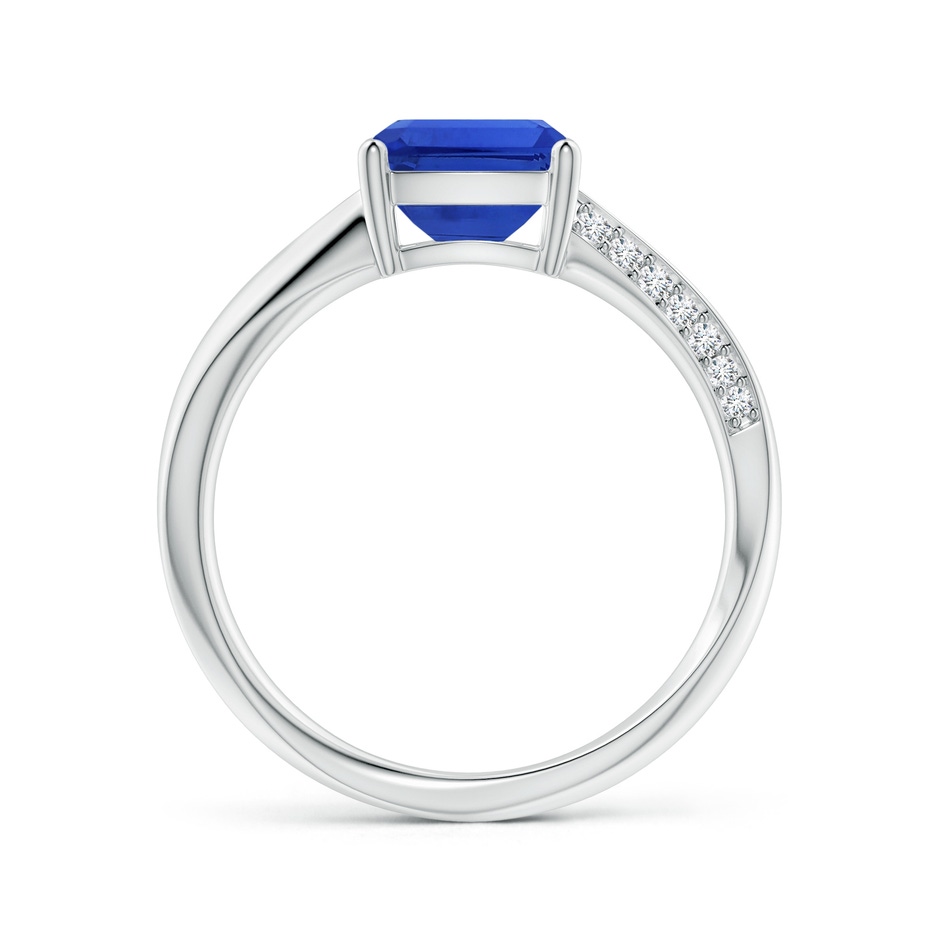 9.62x7.64x4.18mm AAAA GIA Certified Octagonal Blue Sapphire Twist Shank Ring in White Gold side 199