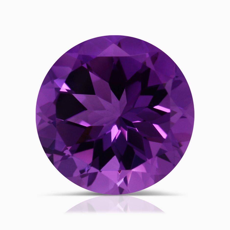 11.20x11.11x7.17mm AAA GIA Certified Round Amethyst Halo Ring with Milgrain in White Gold side 699