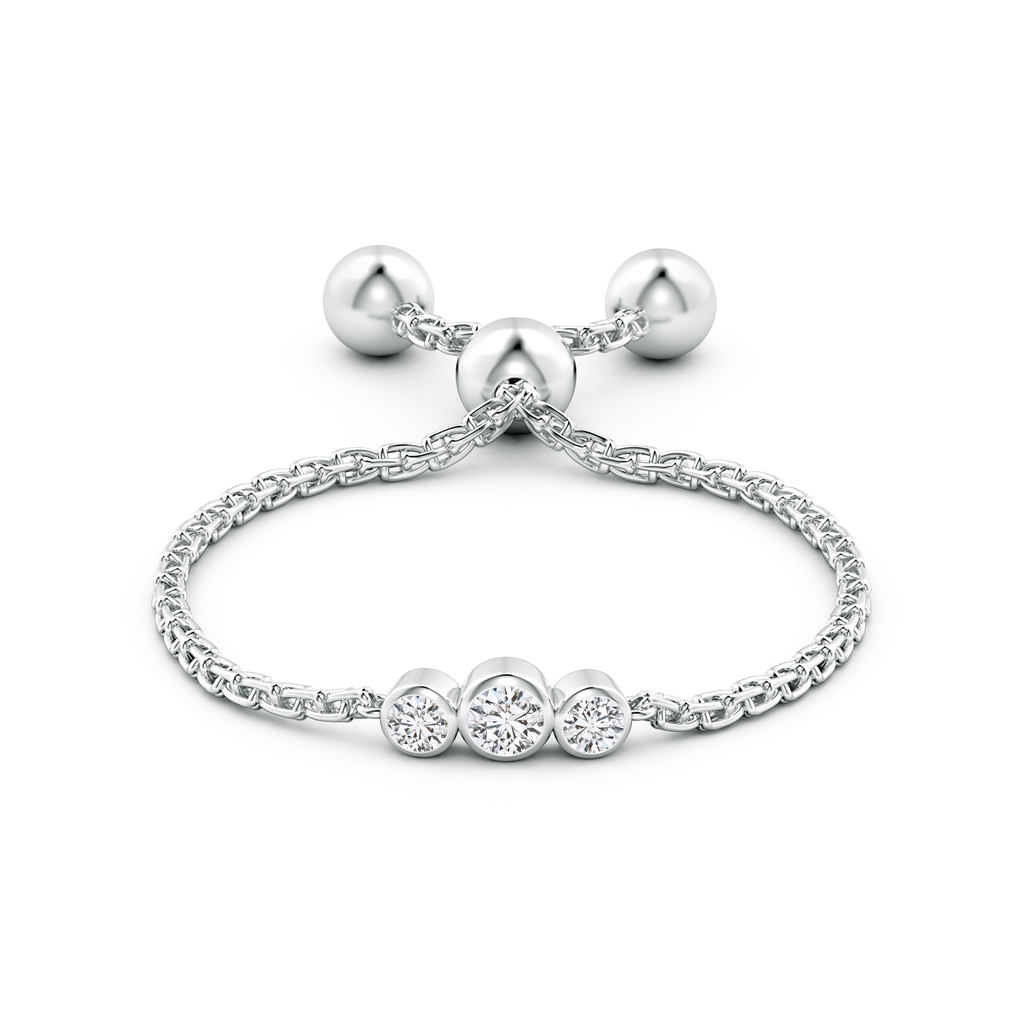 1.85mm HSI2 Bezel-Set Round Diamond Three Stone Bolo Ring in White Gold - side_1