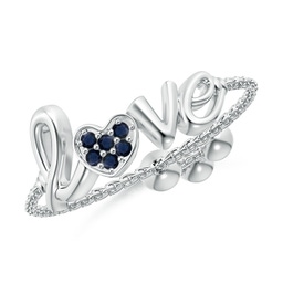 Fashion White Gold Blue Sapphire Rings