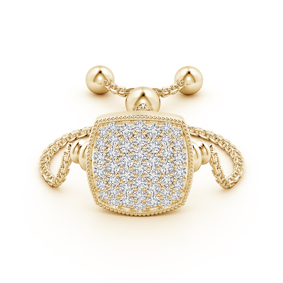 1.2mm HSI2 Pave-Set Diamond Cushion Bolo Ring in Yellow Gold side-1