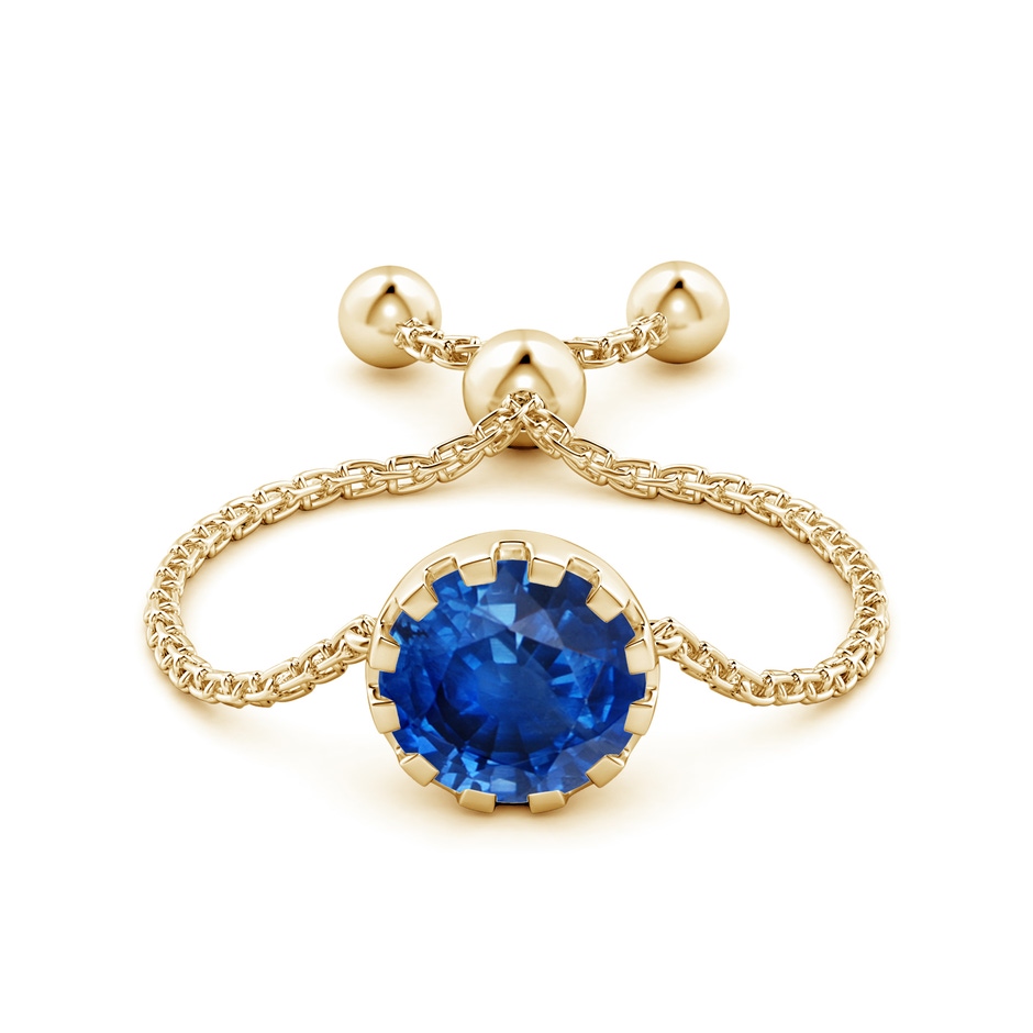 6mm AAA Multi Prong-Set Sapphire Solitaire Bolo Ring in Yellow Gold side-1