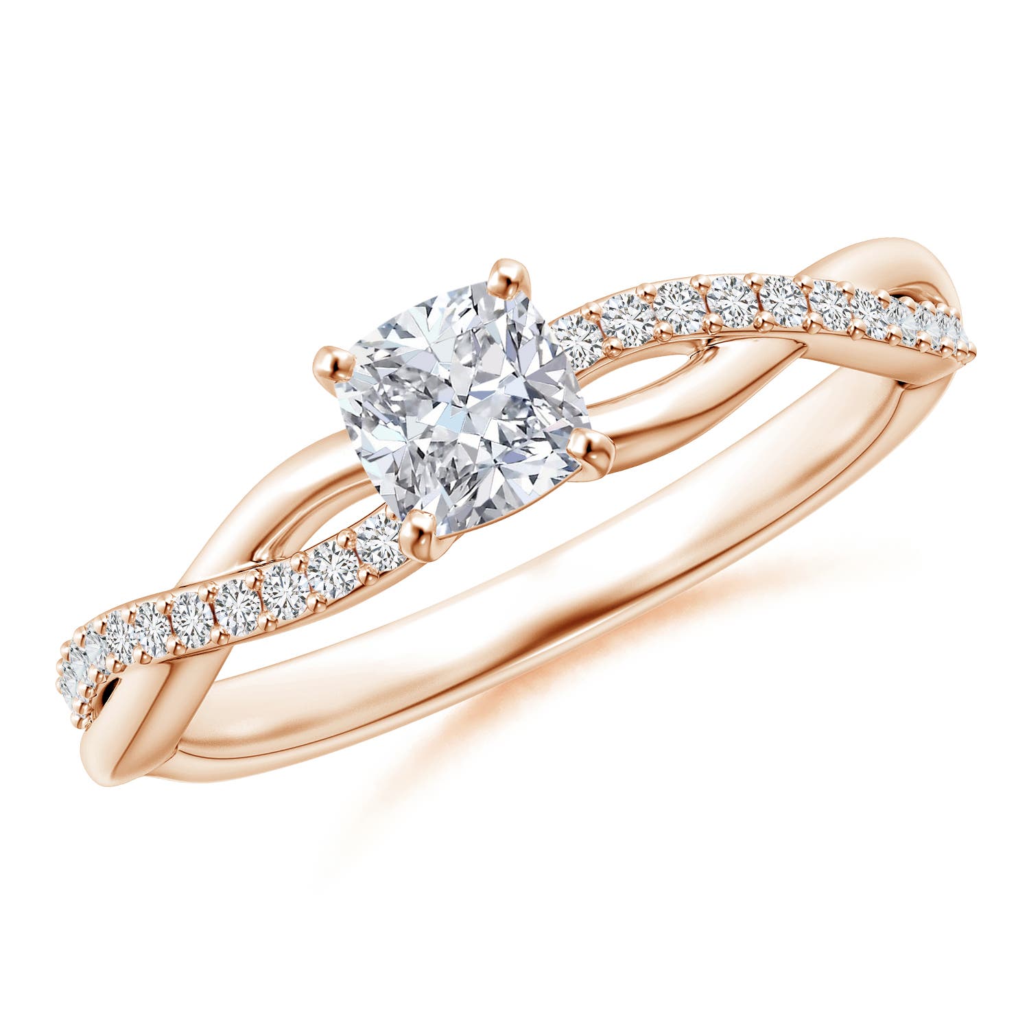 H, SI2 / 0.49 CT / 14 KT Rose Gold