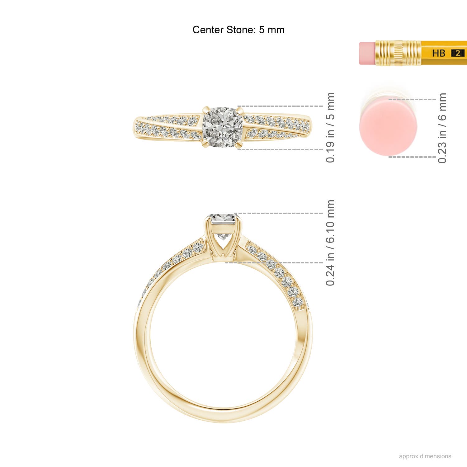 K, I3 / 0.66 CT / 14 KT Yellow Gold