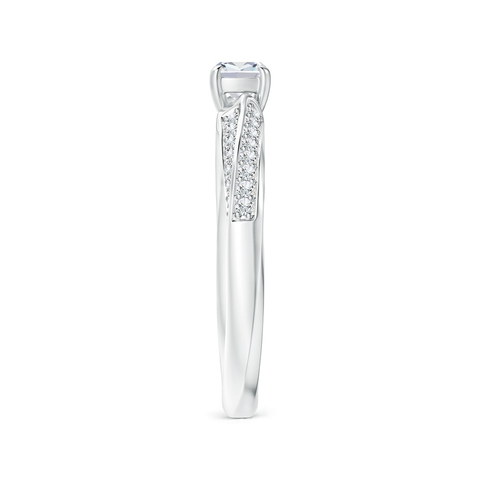 4mm GVS2 Cushion Diamond Twist Shank Ring with Double Row Accents in P950 Platinum side-2