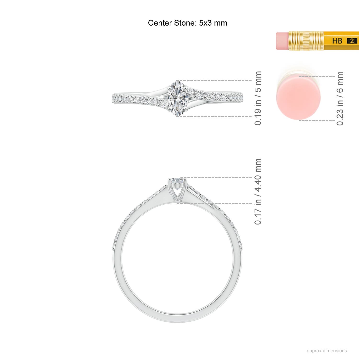 H, SI2 / 0.34 CT / 14 KT White Gold