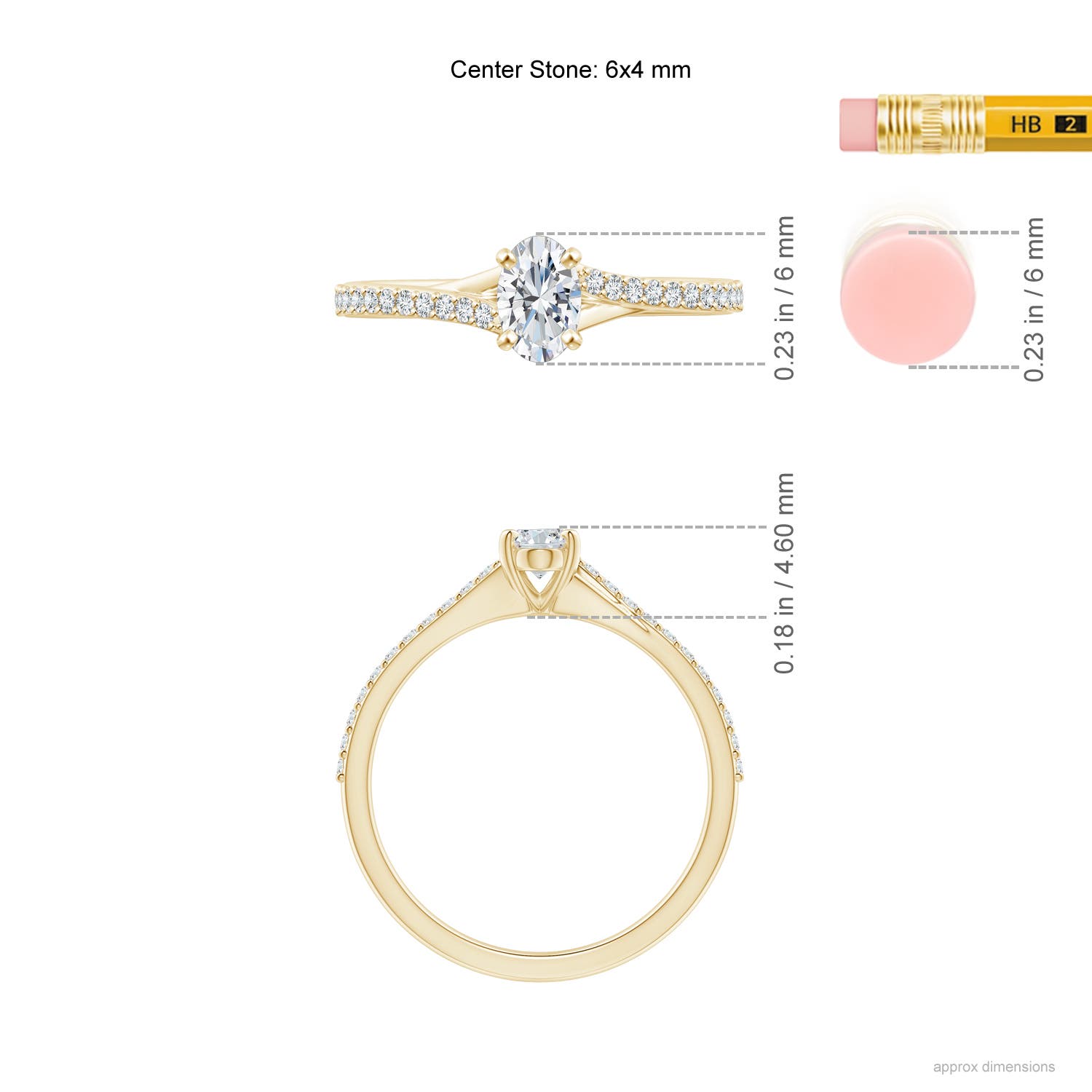 G, VS2 / 0.61 CT / 14 KT Yellow Gold