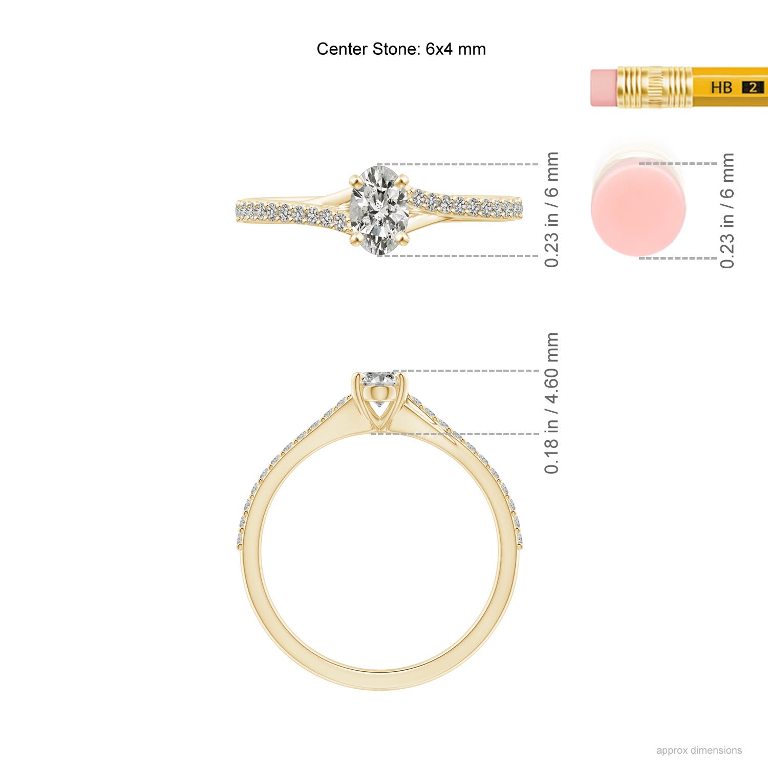 K, I3 / 0.61 CT / 14 KT Yellow Gold