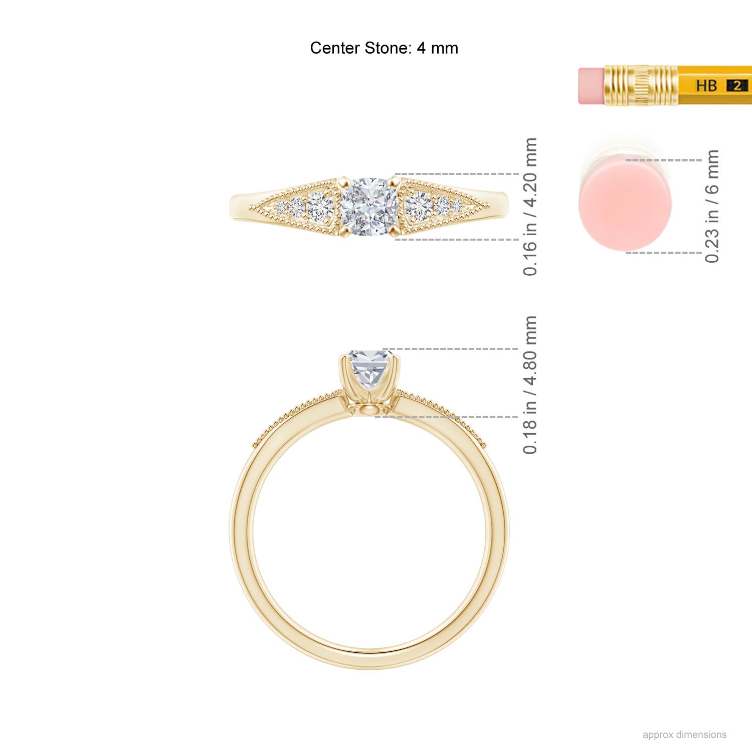 H, SI2 / 0.35 CT / 14 KT Yellow Gold