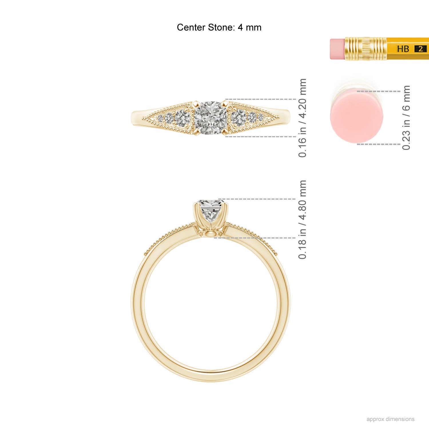 K, I3 / 0.35 CT / 14 KT Yellow Gold