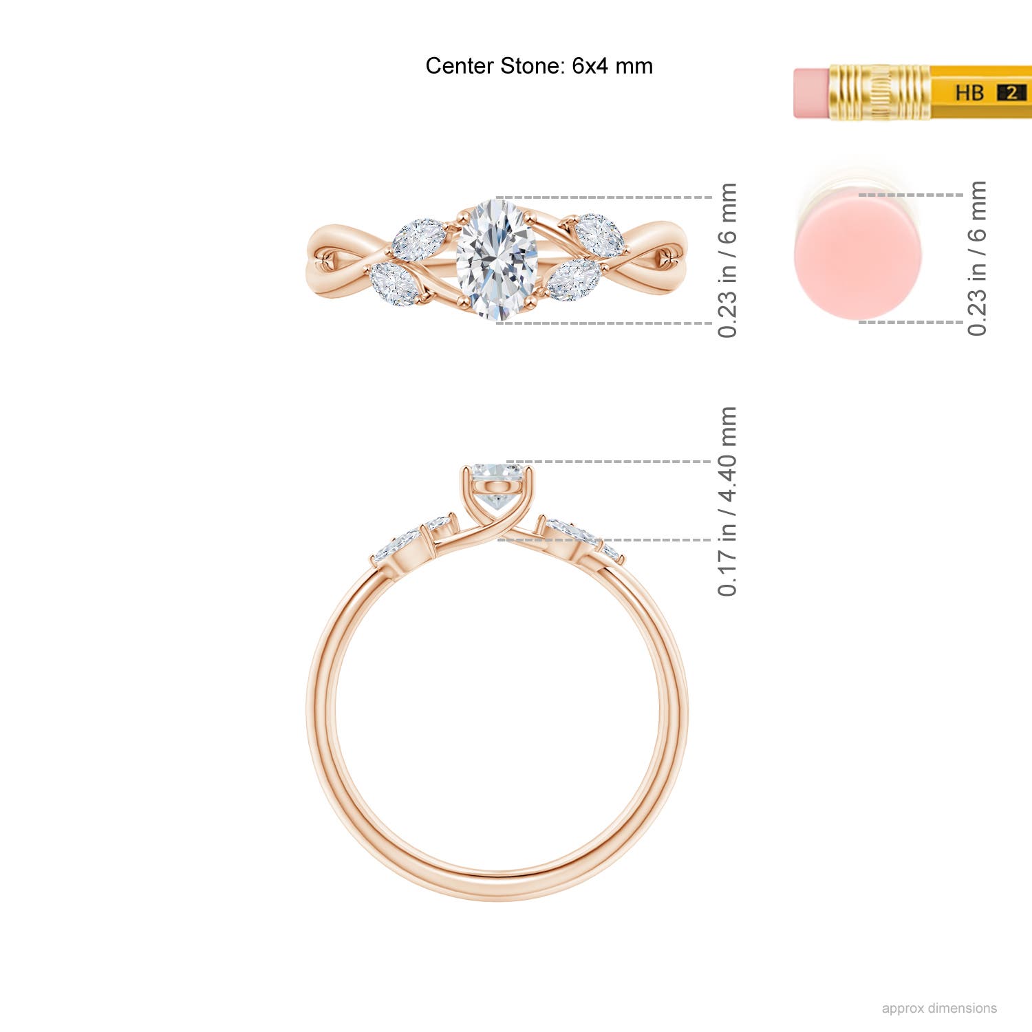 G, VS2 / 0.71 CT / 14 KT Rose Gold