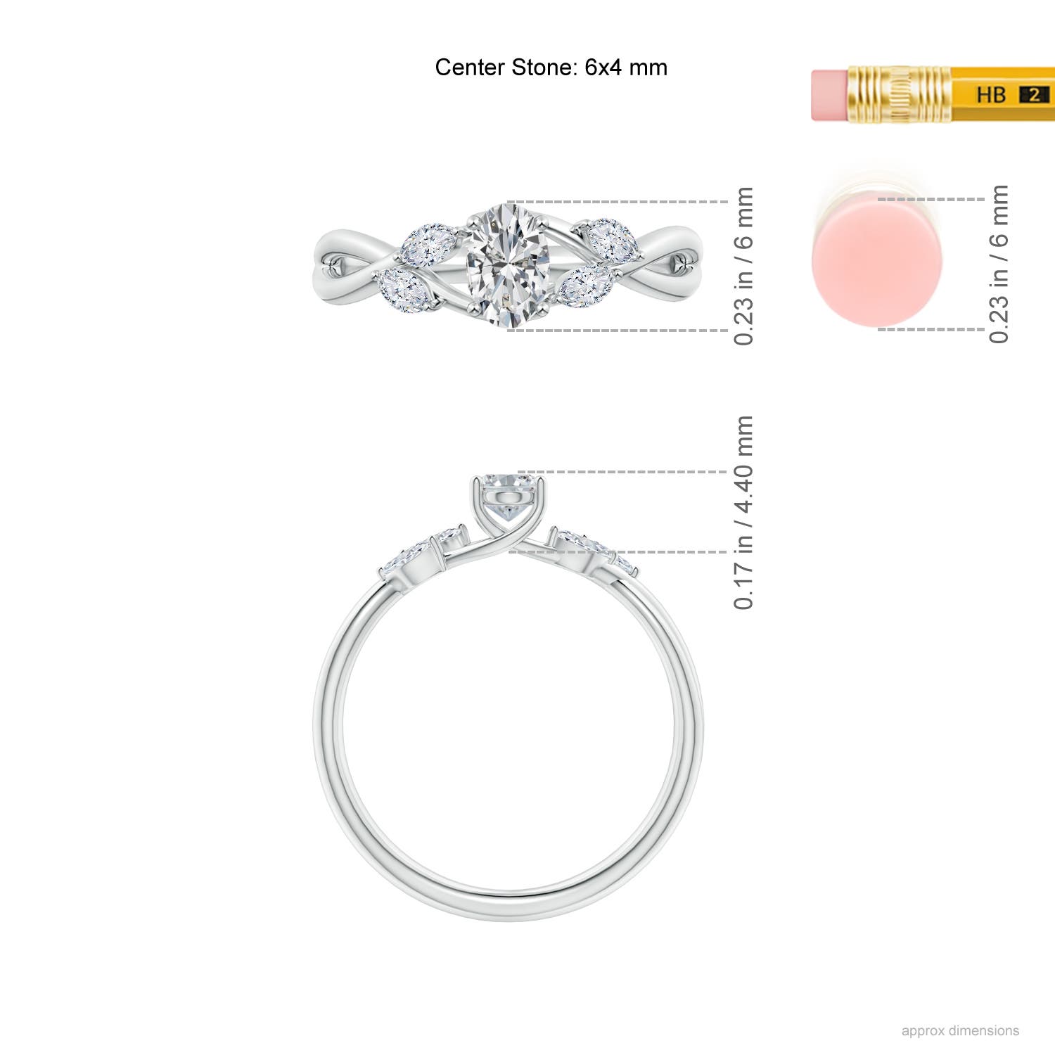 H, SI2 / 0.71 CT / 14 KT White Gold