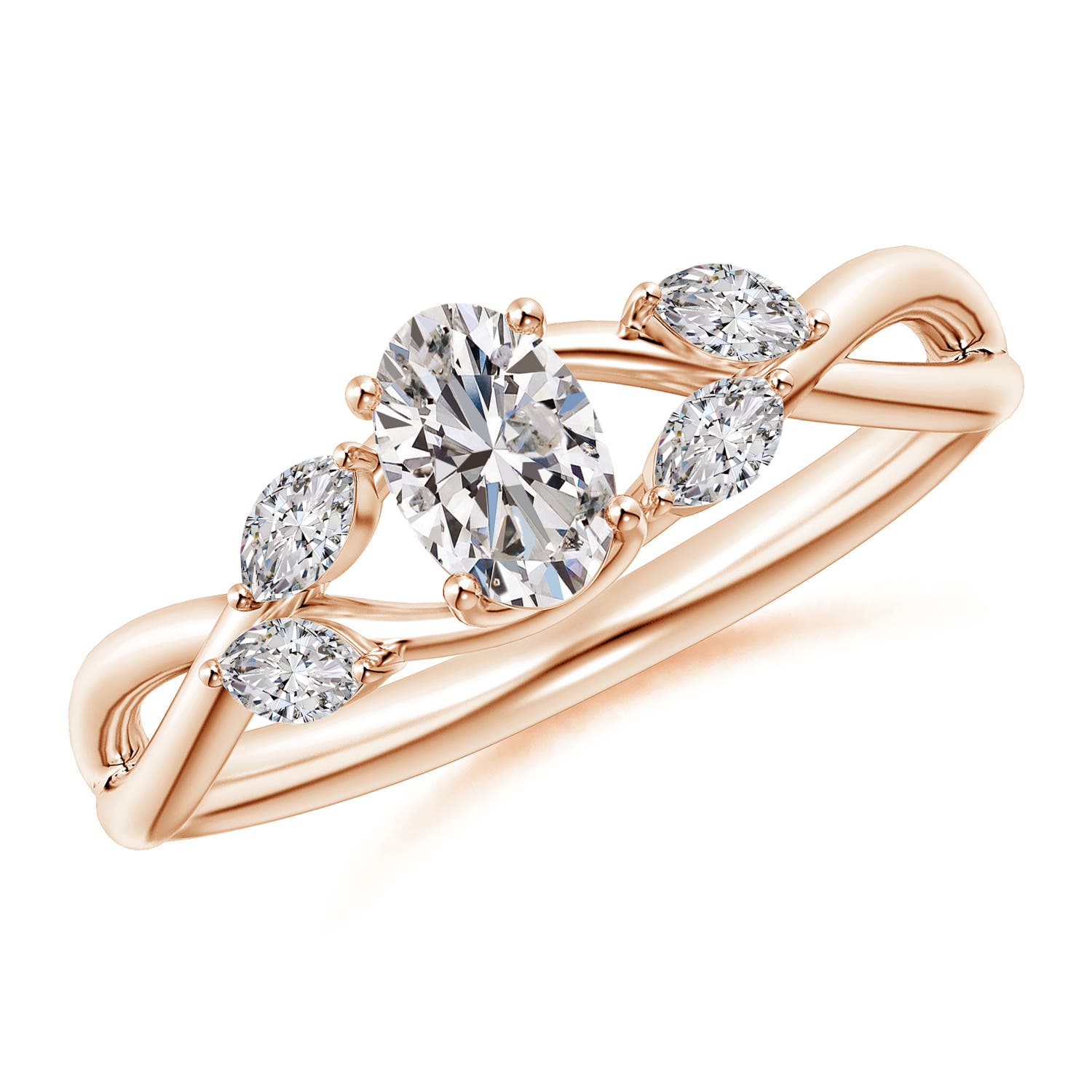 I-J, I1-I2 / 0.71 CT / 14 KT Rose Gold