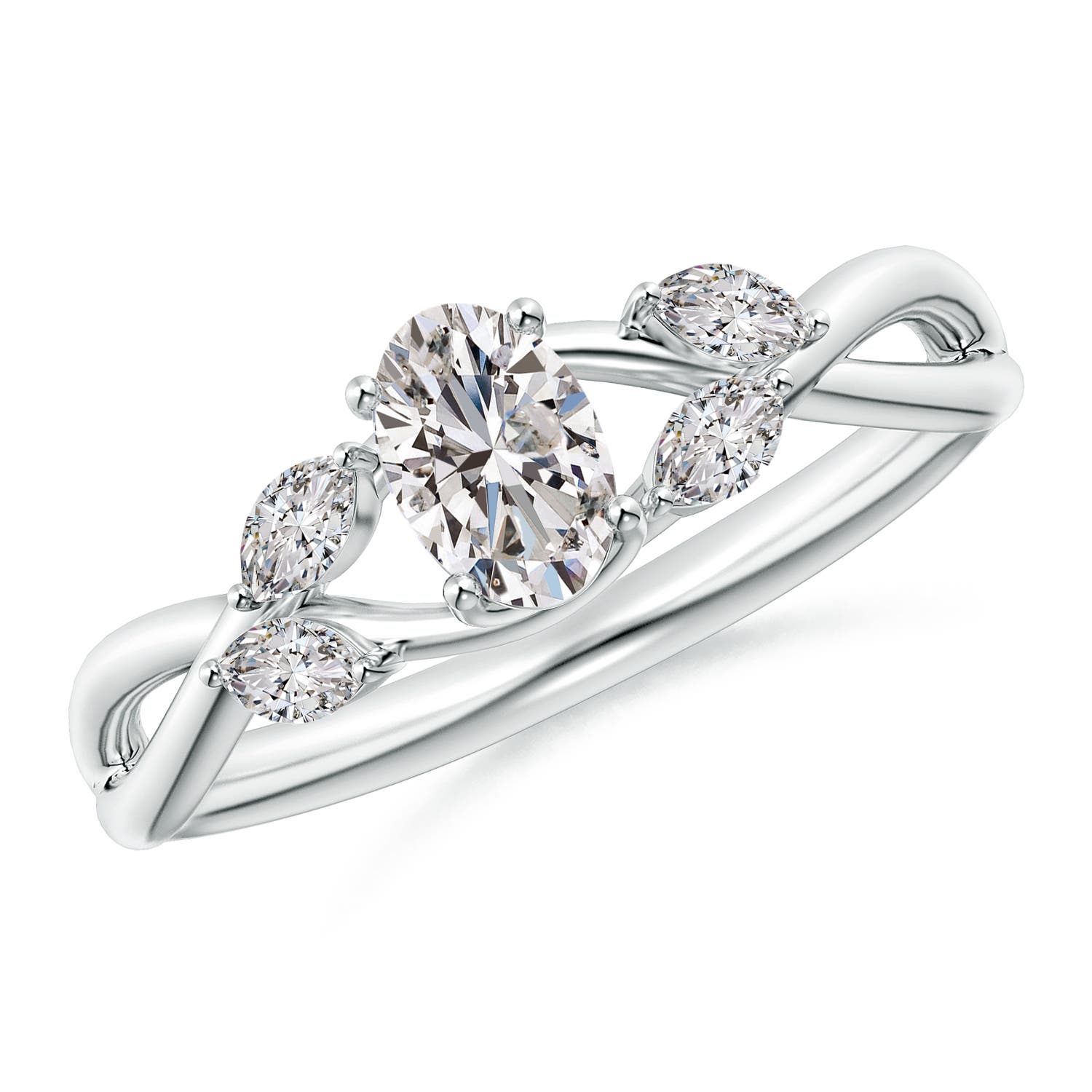 I-J, I1-I2 / 0.71 CT / 14 KT White Gold