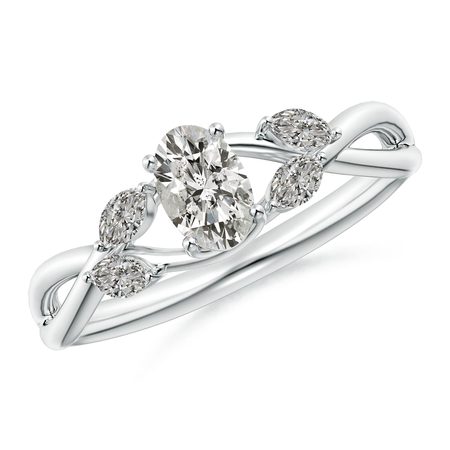 K, I3 / 0.71 CT / 14 KT White Gold