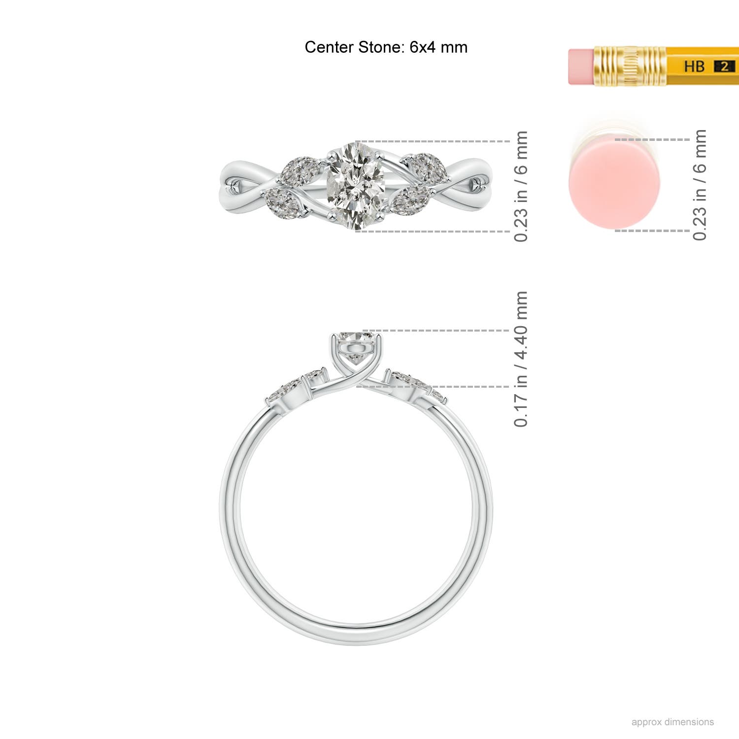 K, I3 / 0.71 CT / 14 KT White Gold