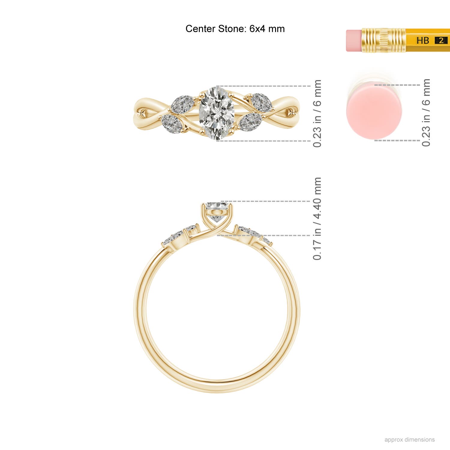 K, I3 / 0.71 CT / 14 KT Yellow Gold