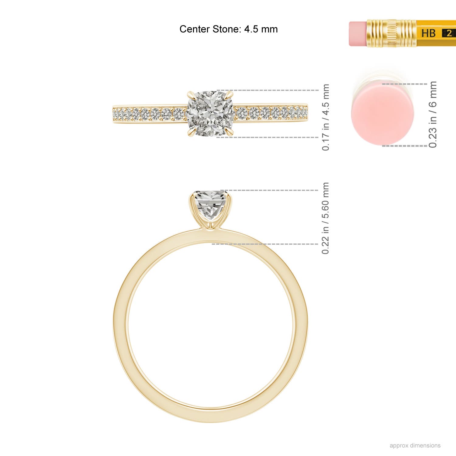 K, I3 / 0.52 CT / 14 KT Yellow Gold