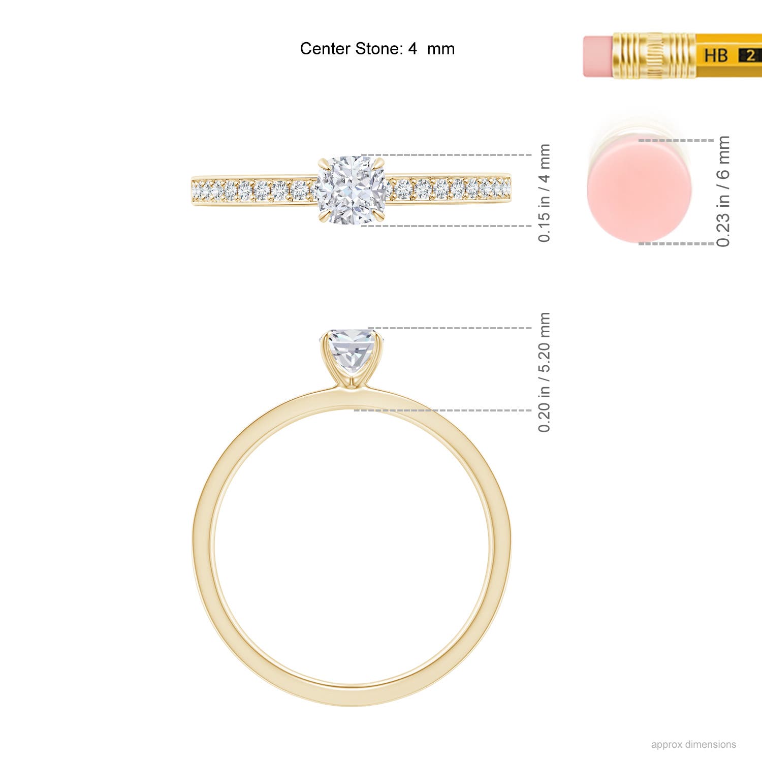 G, VS2 / 0.37 CT / 14 KT Yellow Gold