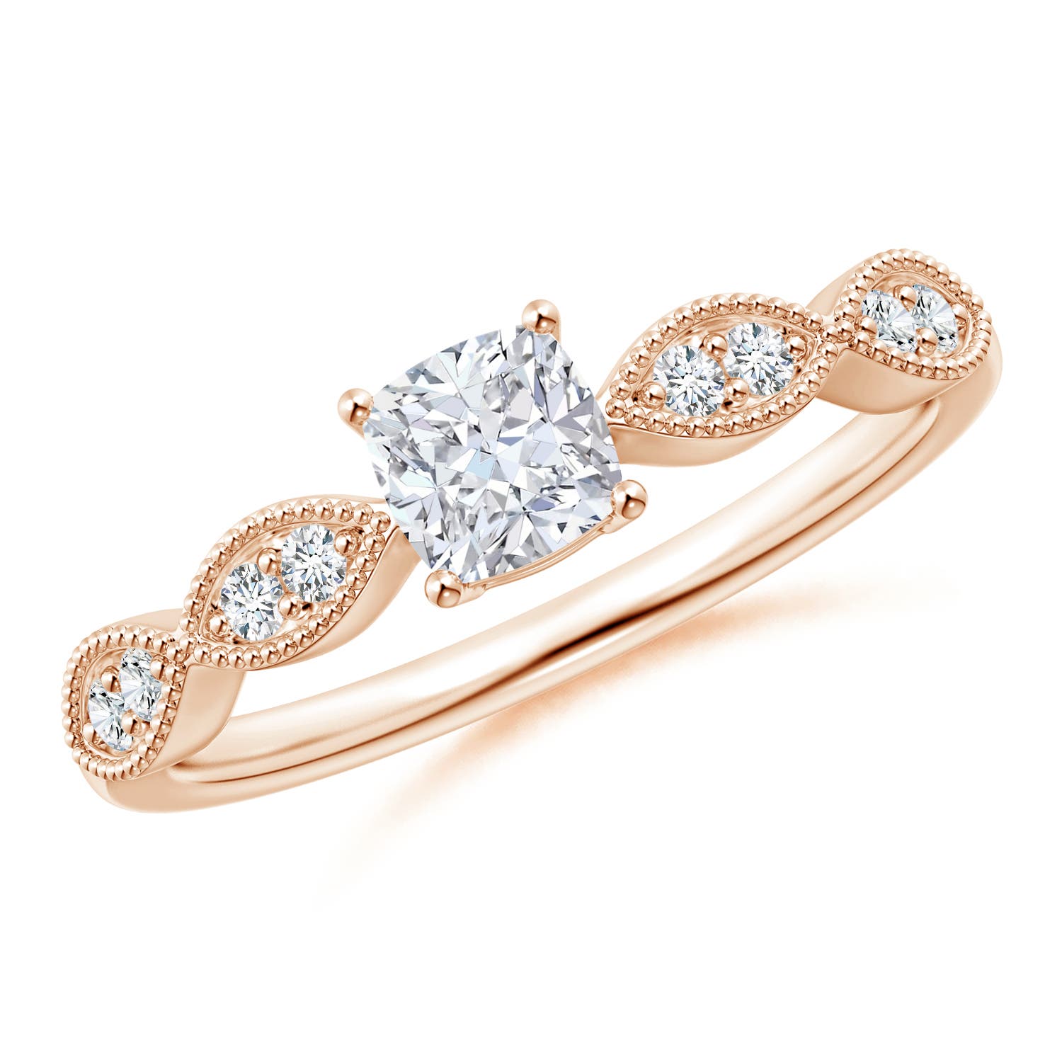 G, VS2 / 0.49 CT / 14 KT Rose Gold