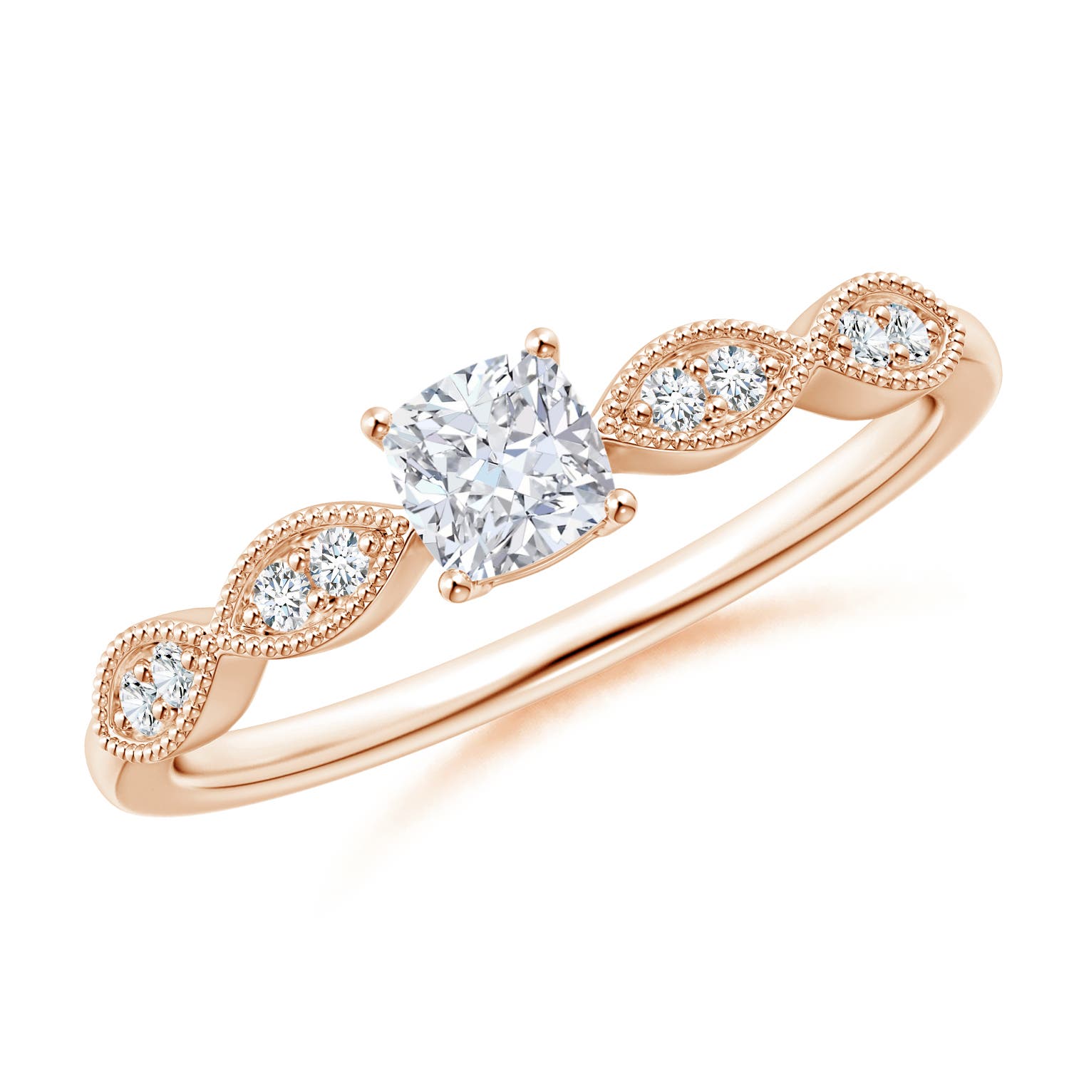 G, VS2 / 0.33 CT / 14 KT Rose Gold