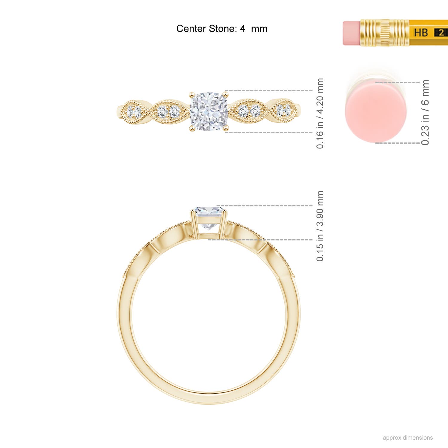 G, VS2 / 0.33 CT / 14 KT Yellow Gold