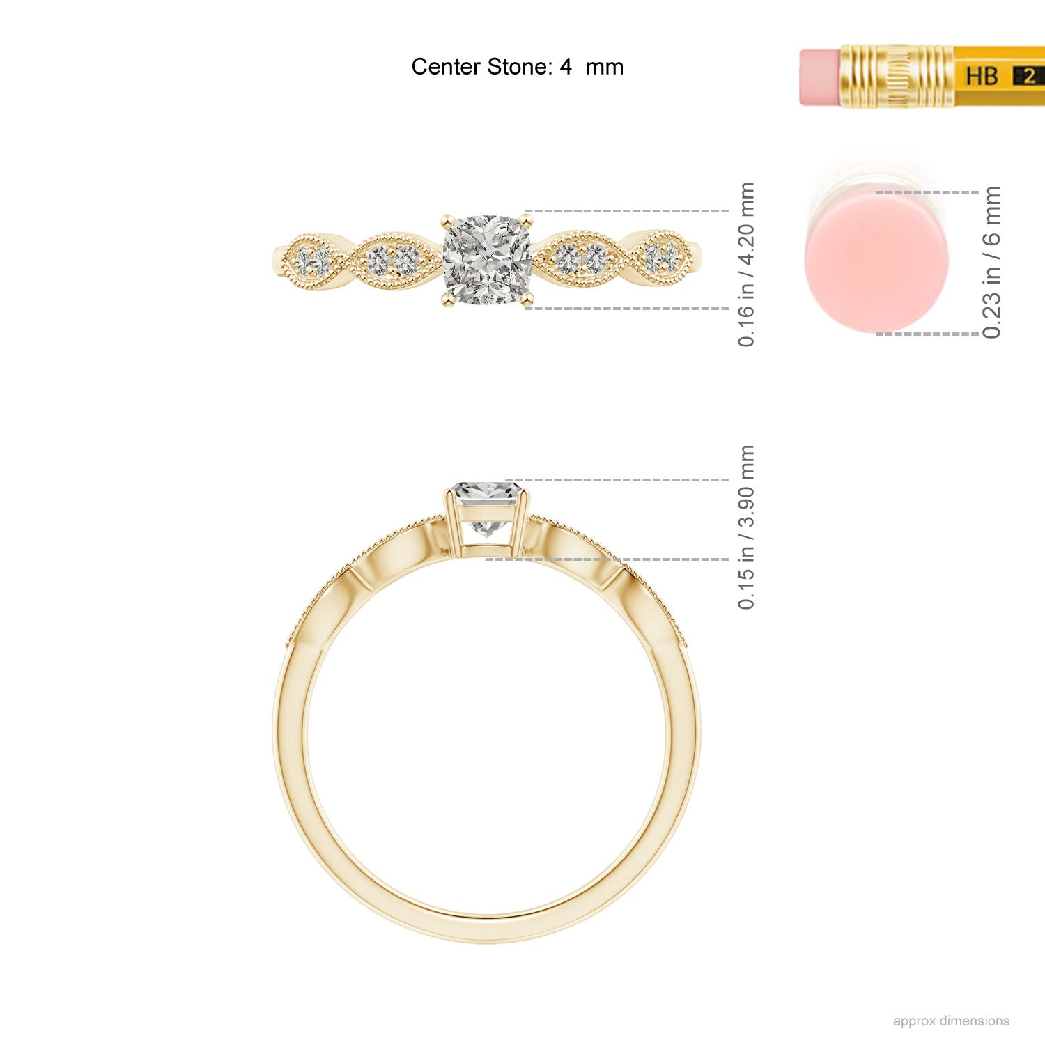 K, I3 / 0.33 CT / 14 KT Yellow Gold