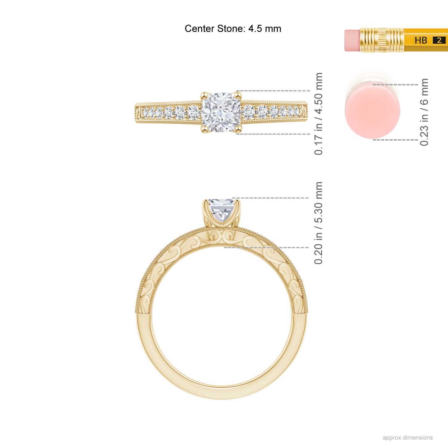 G, VS2 / 0.52 CT / 14 KT Yellow Gold