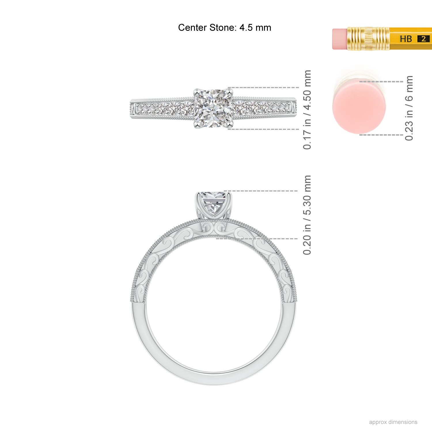 I-J, I1-I2 / 0.52 CT / 14 KT White Gold