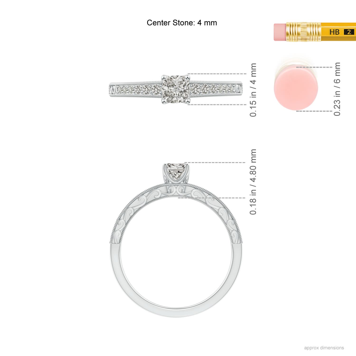 K, I3 / 0.37 CT / 14 KT White Gold