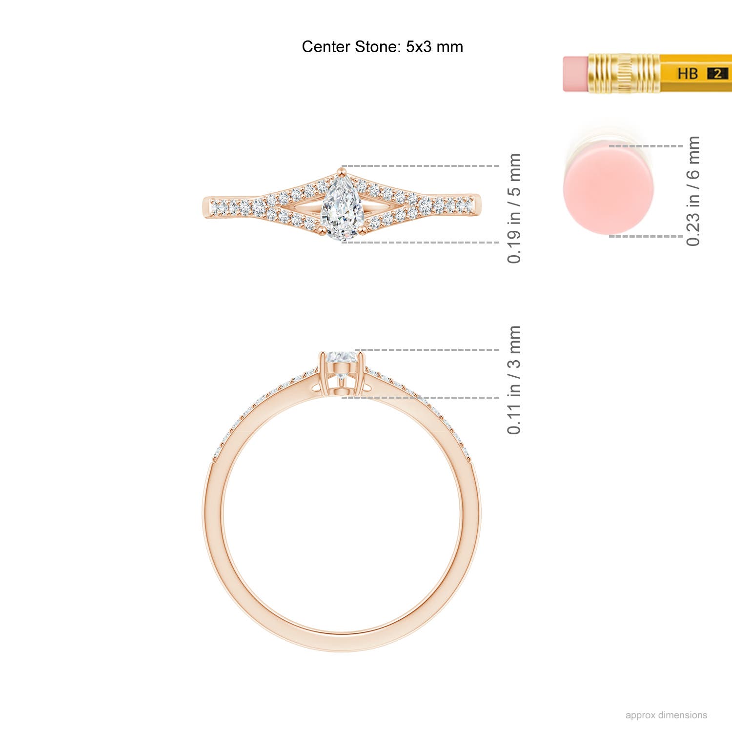 G, VS2 / 0.35 CT / 14 KT Rose Gold