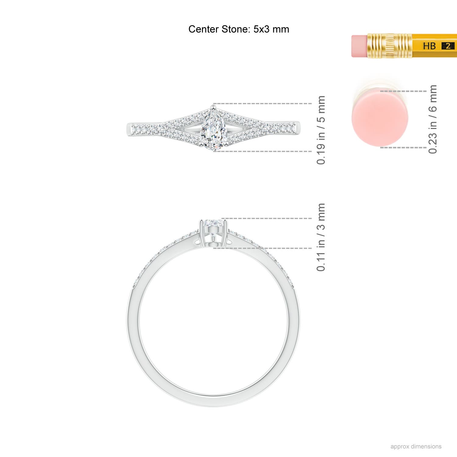 G, VS2 / 0.35 CT / 14 KT White Gold