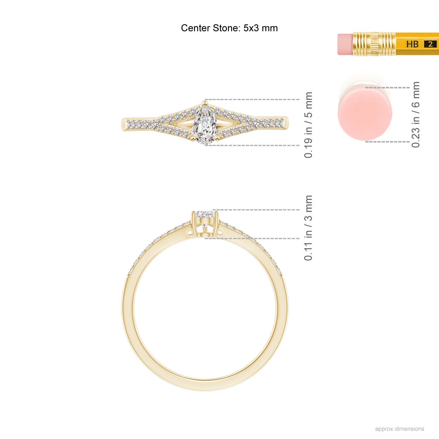 I-J, I1-I2 / 0.35 CT / 14 KT Yellow Gold