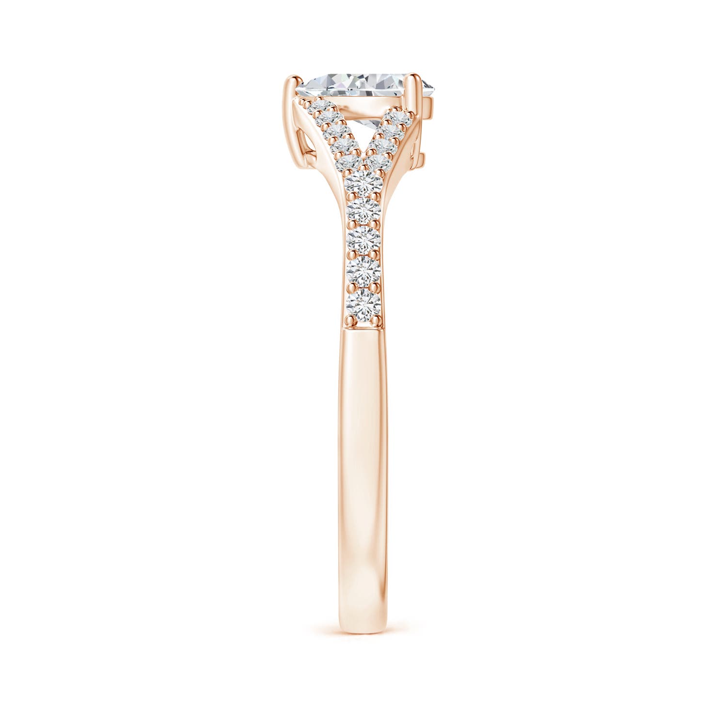 H, SI2 / 0.63 CT / 14 KT Rose Gold