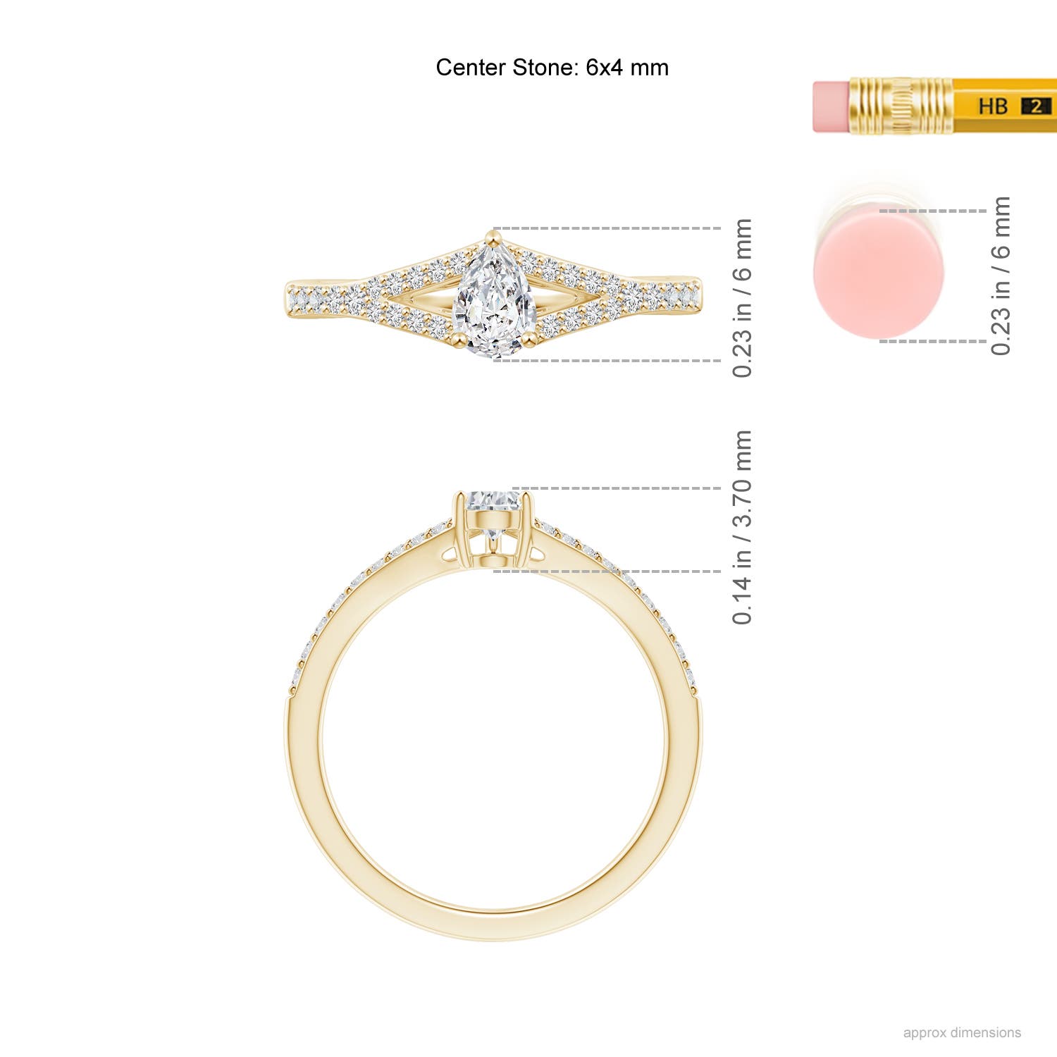 H, SI2 / 0.63 CT / 14 KT Yellow Gold