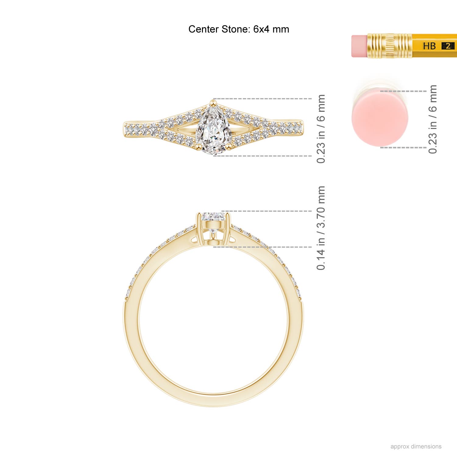 I-J, I1-I2 / 0.63 CT / 14 KT Yellow Gold