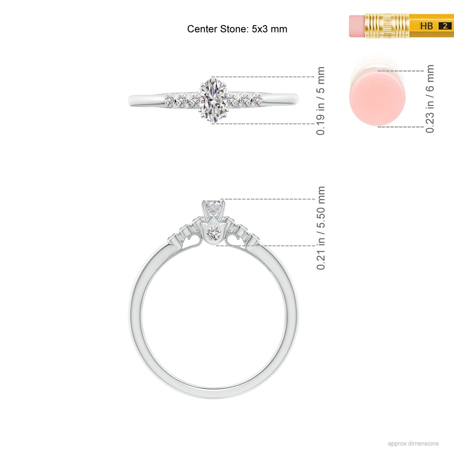 I-J, I1-I2 / 0.37 CT / 14 KT White Gold