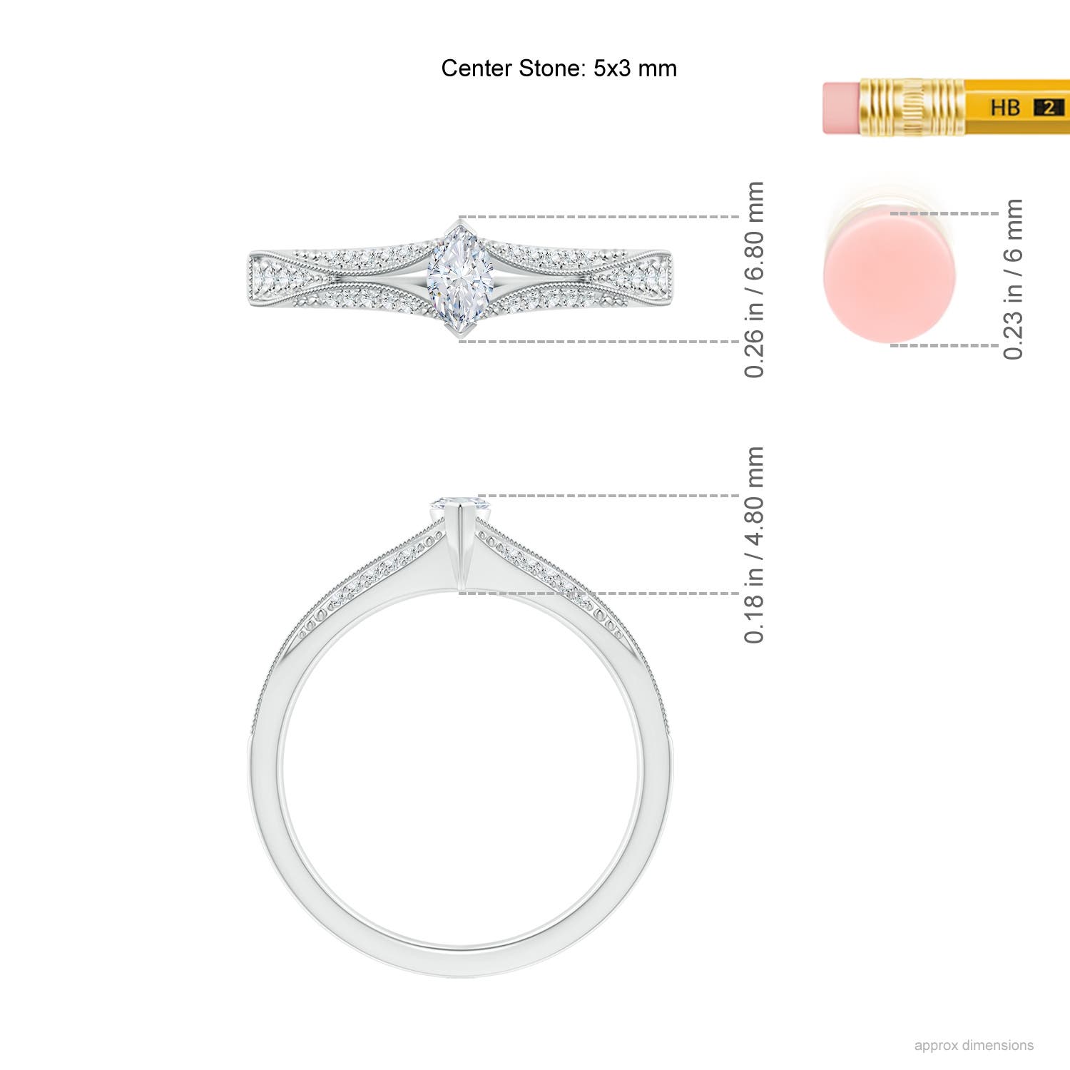 G, VS2 / 0.38 CT / 14 KT White Gold