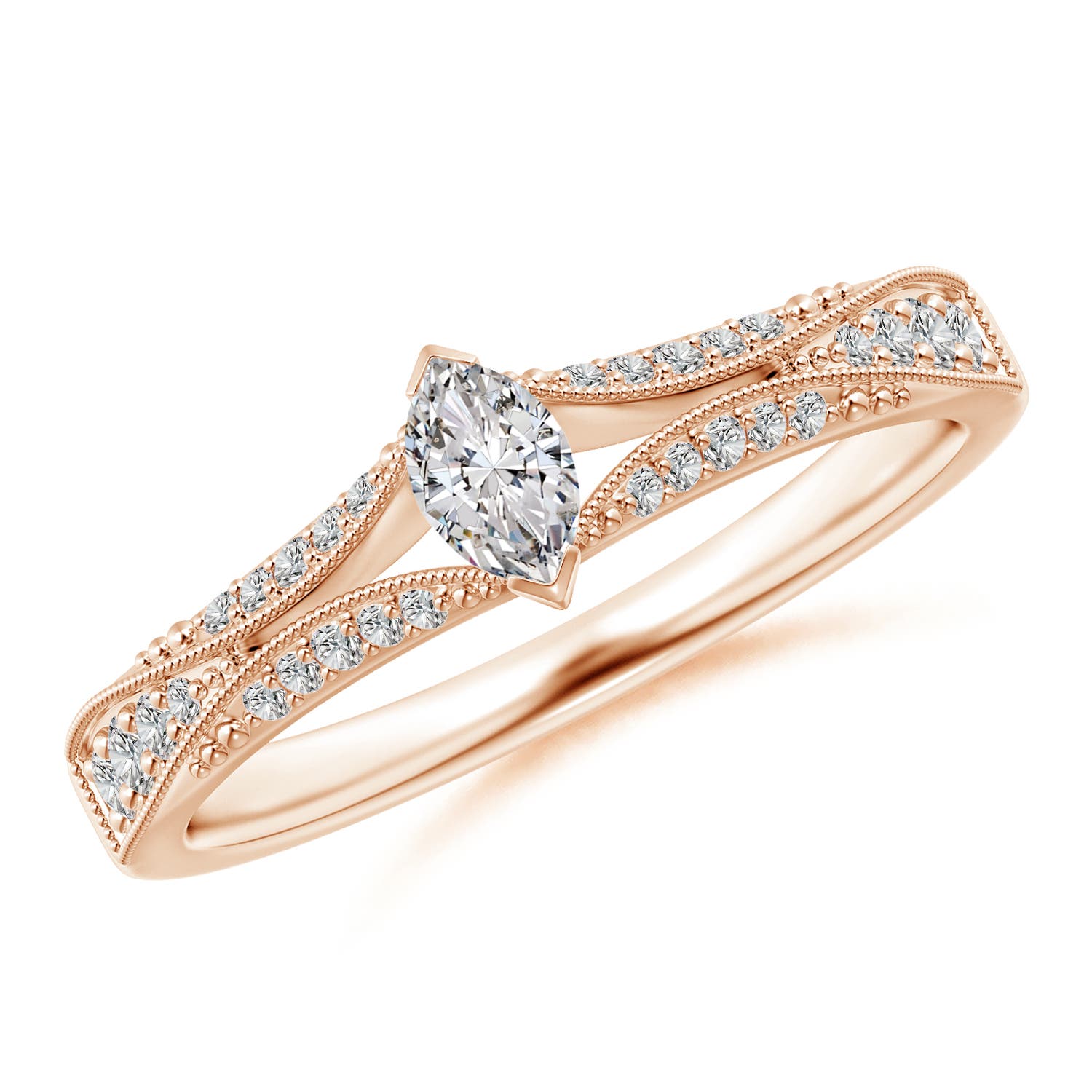 I-J, I1-I2 / 0.38 CT / 14 KT Rose Gold