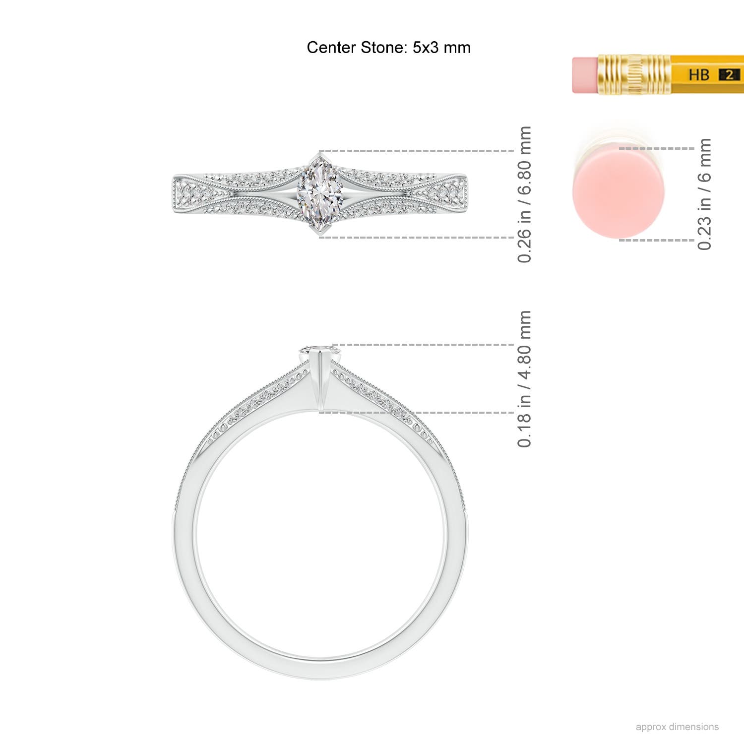 I-J, I1-I2 / 0.38 CT / 14 KT White Gold