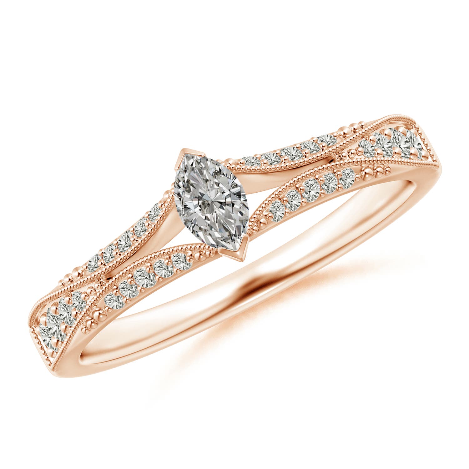 K, I3 / 0.38 CT / 14 KT Rose Gold