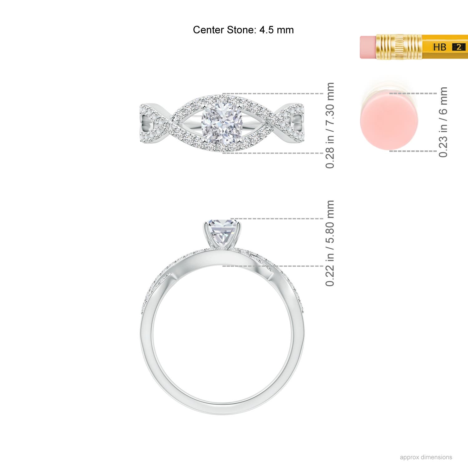 H, SI2 / 0.66 CT / 14 KT White Gold